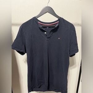 Tommy Hilfiger Medium Navy Blue Henley Shirt